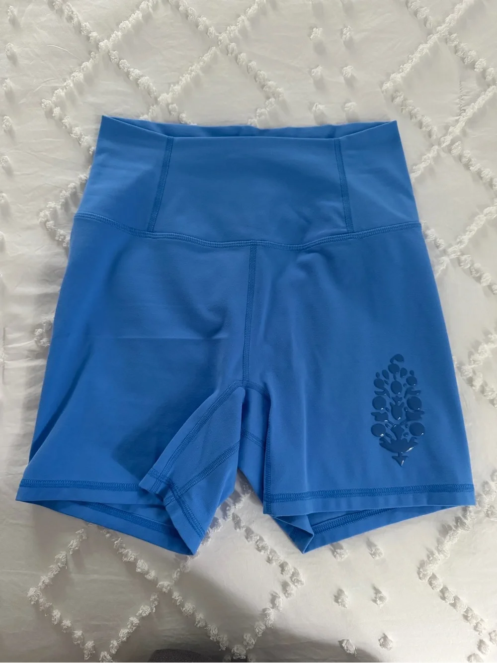 Free people movement Riveria blue biker shorts